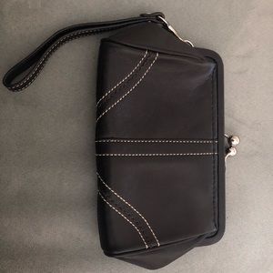 Coach Black Leather Clutch